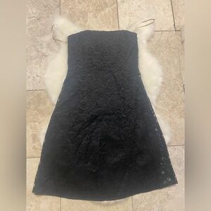 Dress, Black, Lace with black lining, strapless, size 6